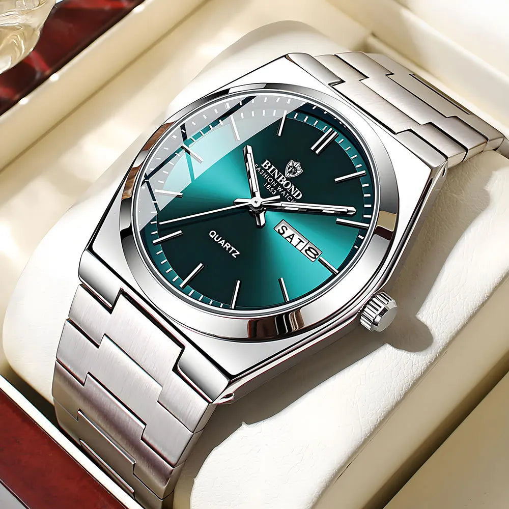 Men Watch Light Stainless Steel Waterproof