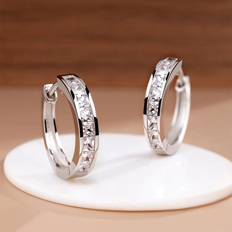 Silver Zircon Earrings