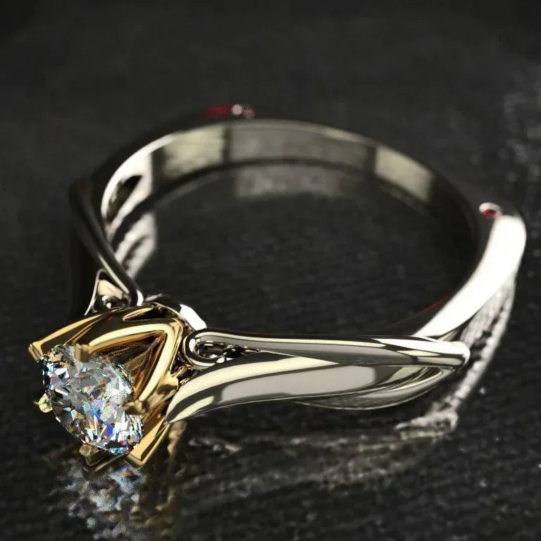 Ring for Women with Moissanit Stone