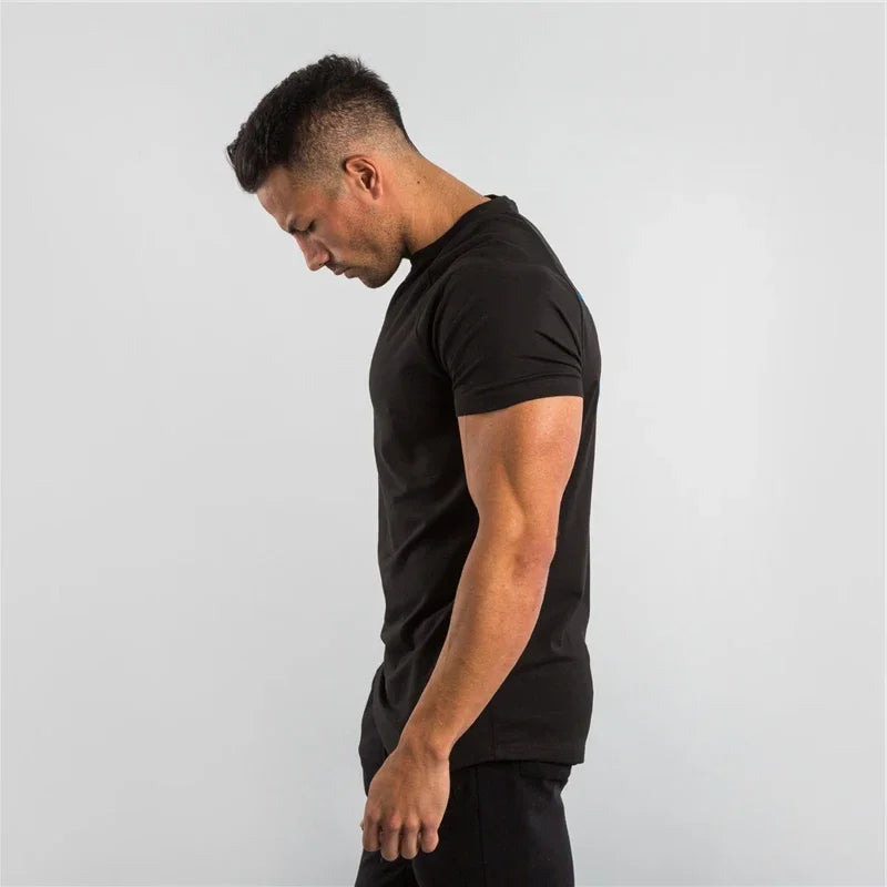 Casual T-Shirt Men Short Sleeve Cotton