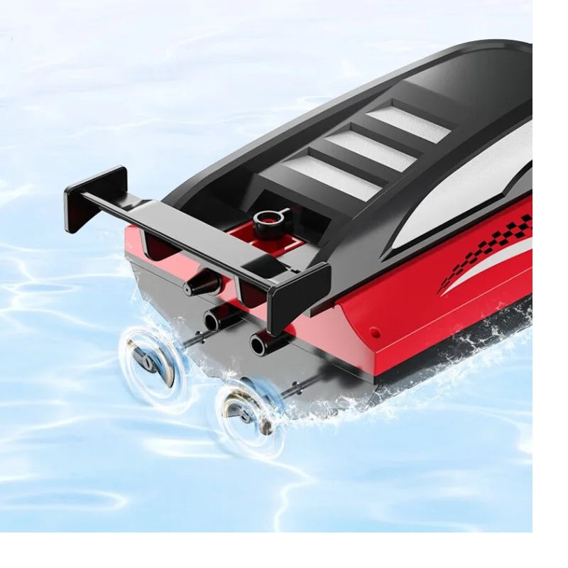 Remote Control Boat Electric 2.4G Double Spiral Pulp High Speed Water