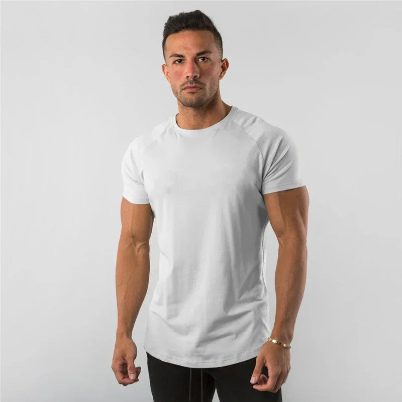 Casual T-Shirt Men Short Sleeve Cotton