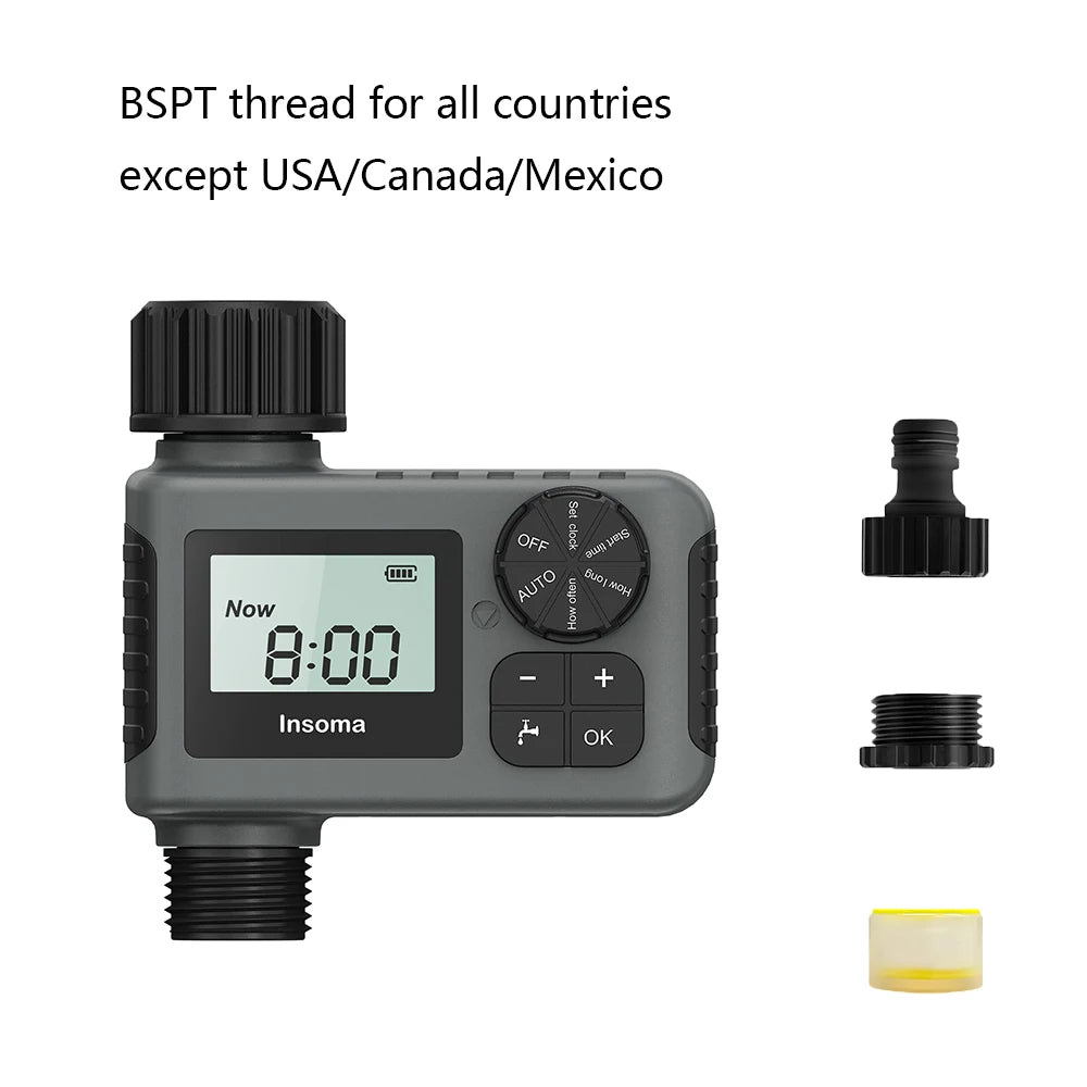 Automatic Water Timer Intelligent Irrigation Watering System Sprinkler - LCD Display