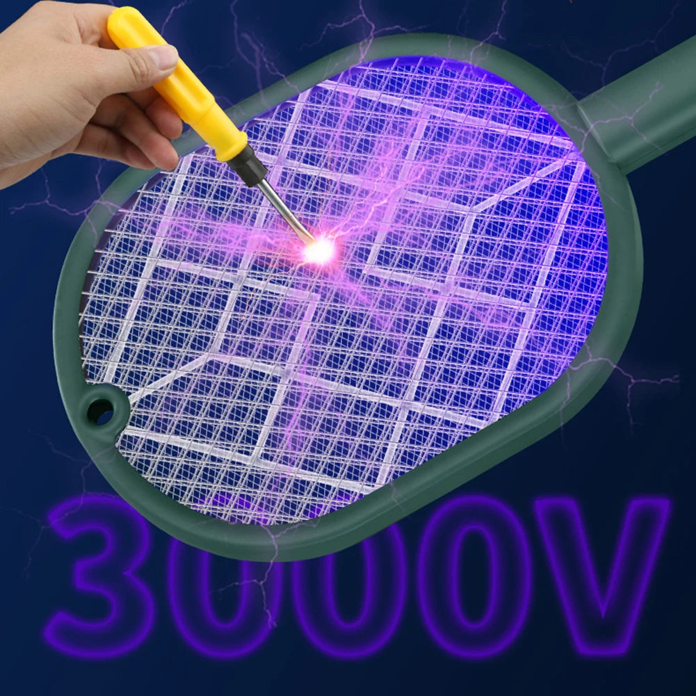 2-in-1 Electric Mosquito Swatter Mosquito Killer USB Rechargeable