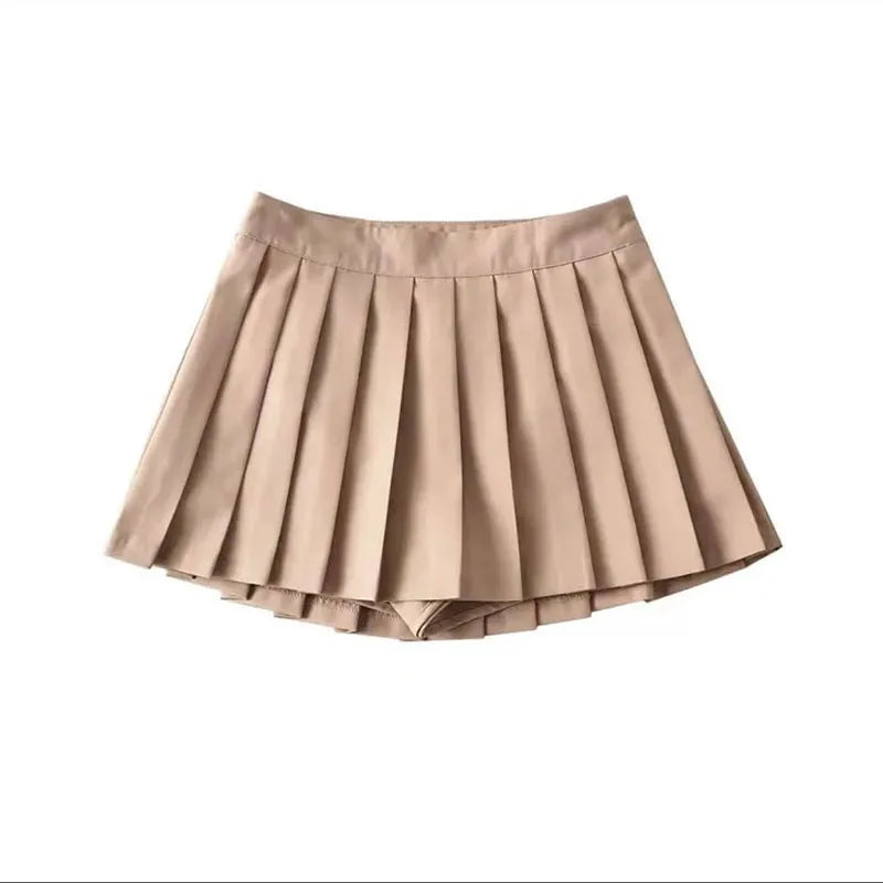 Pleated Skirt High Waist Summer Vintage