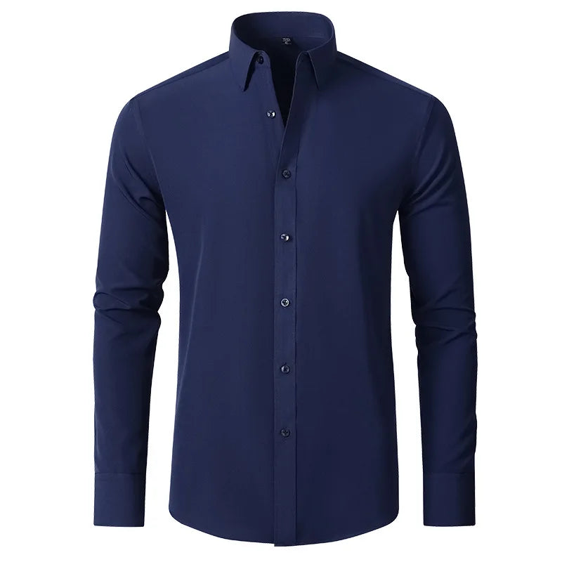 High Elasticity Slim Shirt Long Sleeve