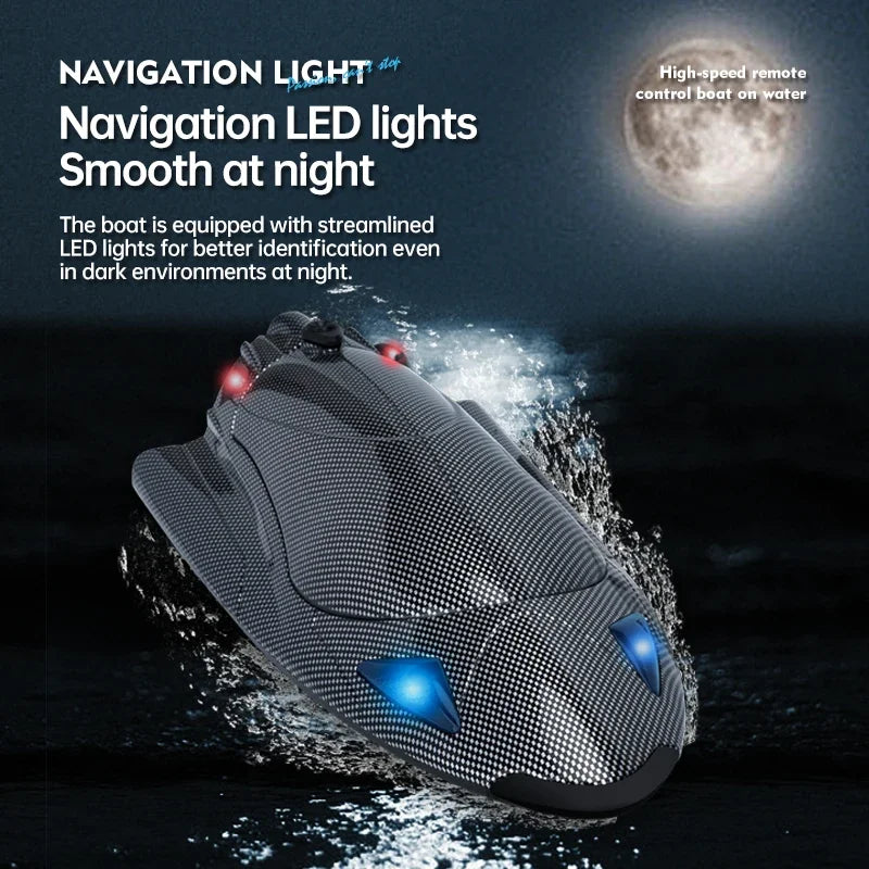 Remote Control Boat High Speed Waterproof Rechargeable 25Km/h