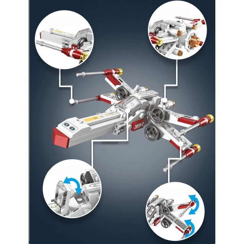 X Wing Fighter Building Blocks Model 134 Pieces