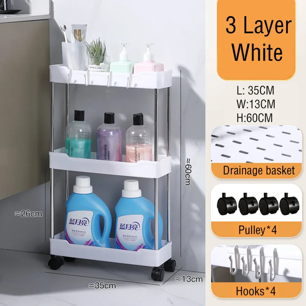 Bathroom Cabinet Organizer Storage Rack