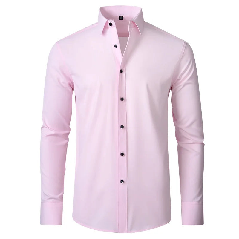High Elasticity Slim Shirt Long Sleeve