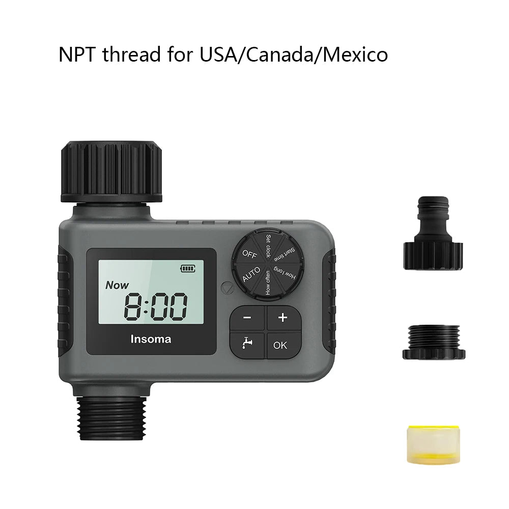 Automatic Water Timer Intelligent Irrigation Watering System Sprinkler - LCD Display
