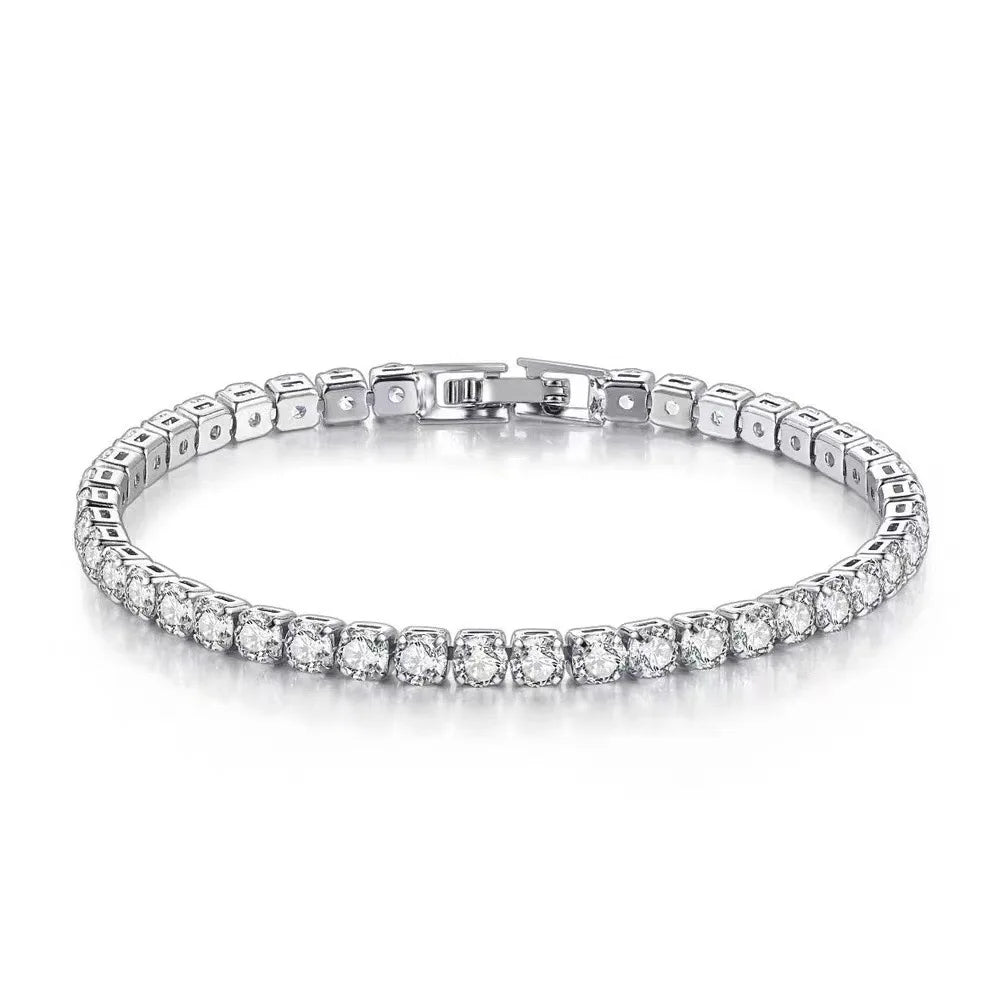 Sterling Silver Bracelet Zirconia