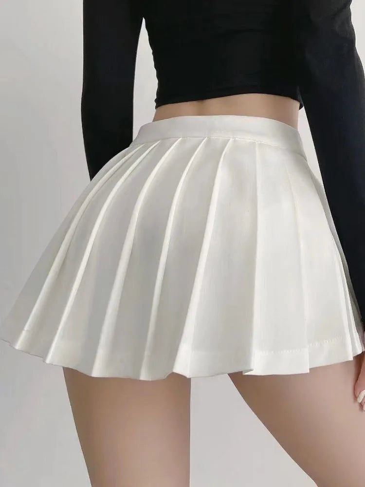 Pleated Skirt High Waist Summer Vintage
