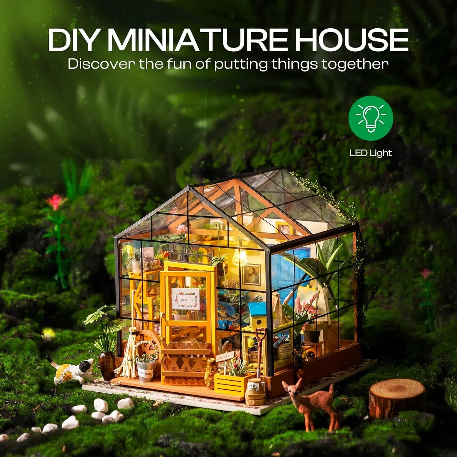 Mini Green House Cathy's Flower with LED