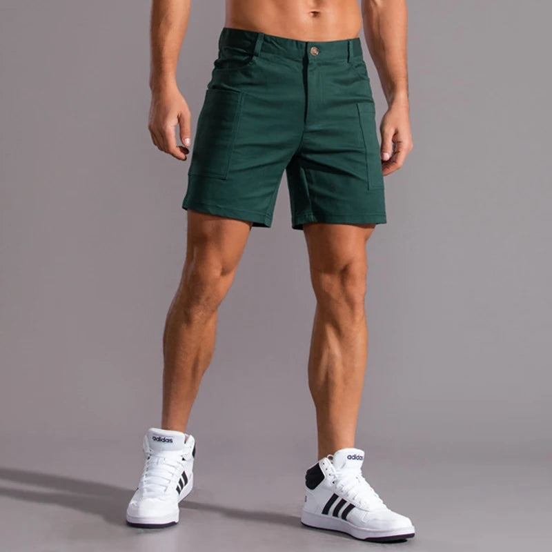 Men Breathable Cotton Running Shorts Quick Dry