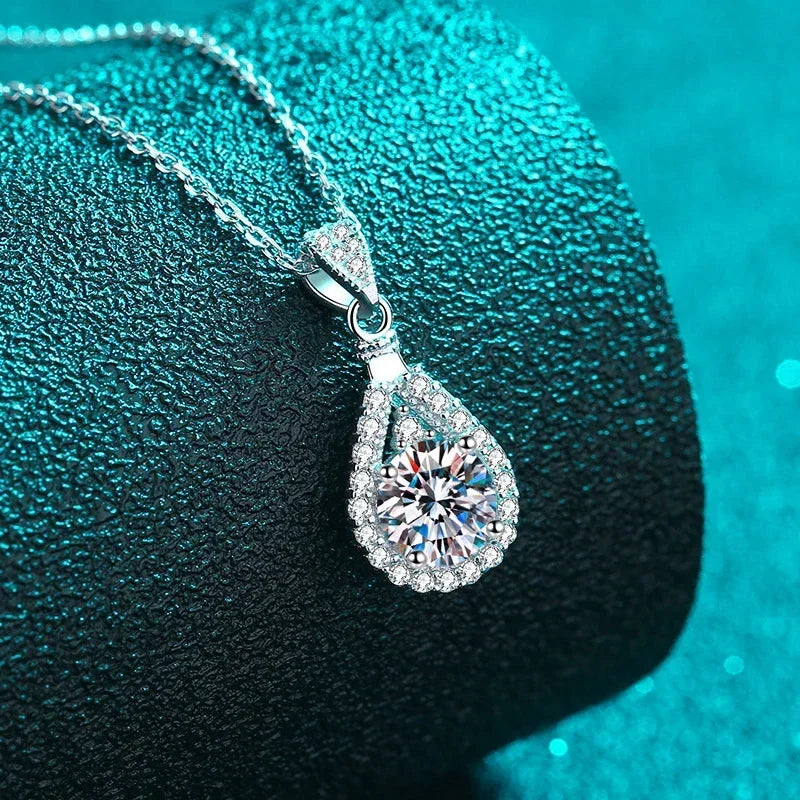 Moissanite Pendant For Women Sterling Silver