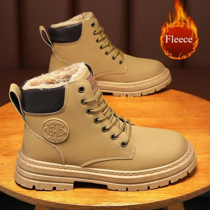 Winter Fur Ankel Boots Warm Waterproof Platform