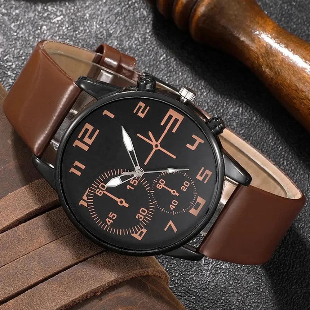 5 Pieces - Set Bracelet Watch For Men