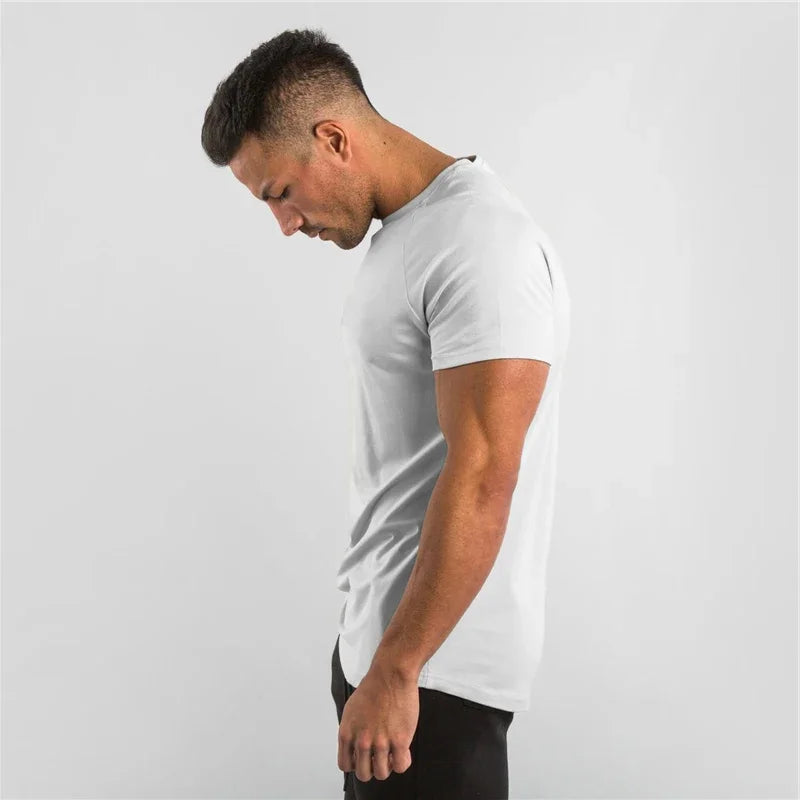 Casual T-Shirt Men Short Sleeve Cotton