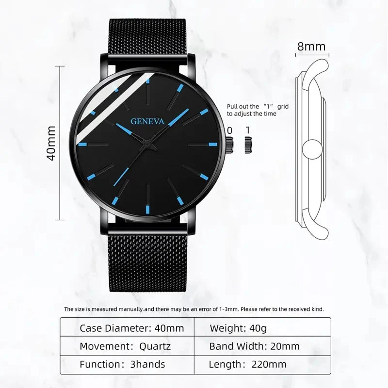 2 Pieces Business Men Quartz Watch