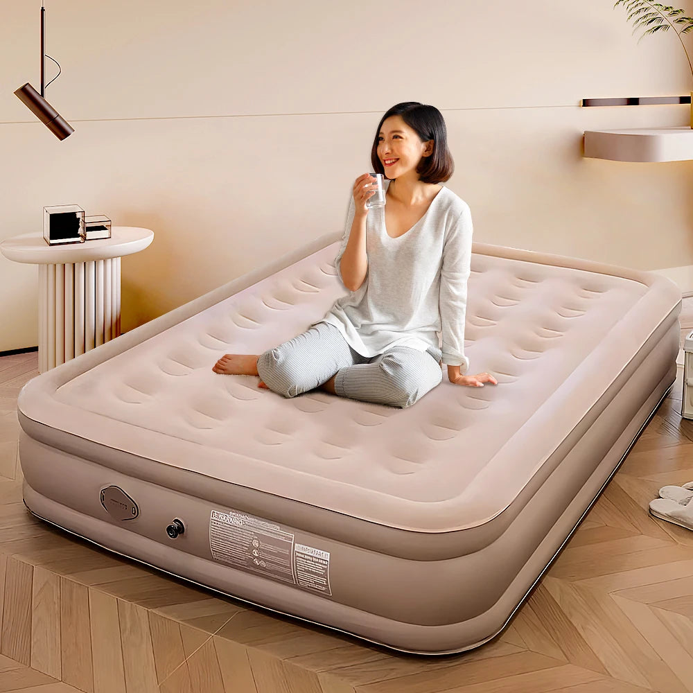 Air Mattress PVC Inflatable Built-in Pump Thicken Material