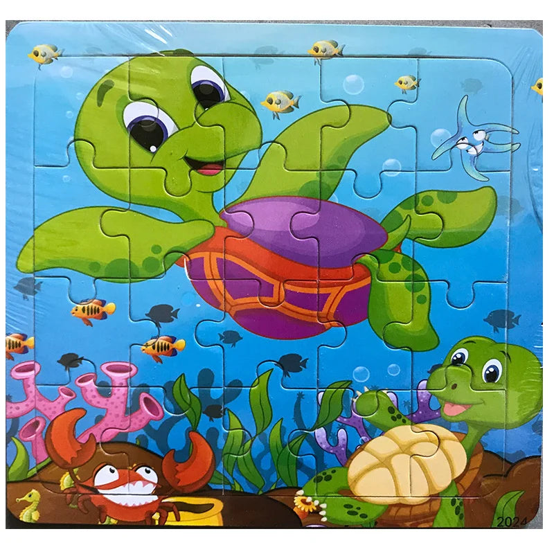Jigsaw 20 Piece Wooden Puzzle Cartoon Animal
