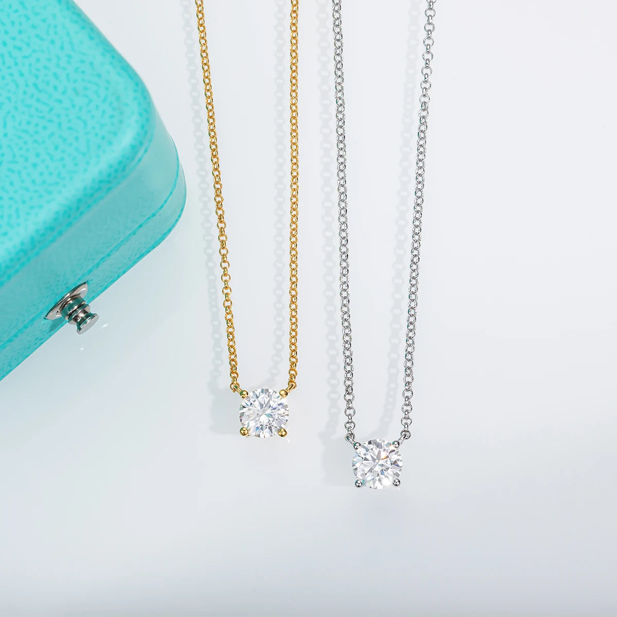 Moissanite Diamond Gold Plated Pendant Necklace For Women