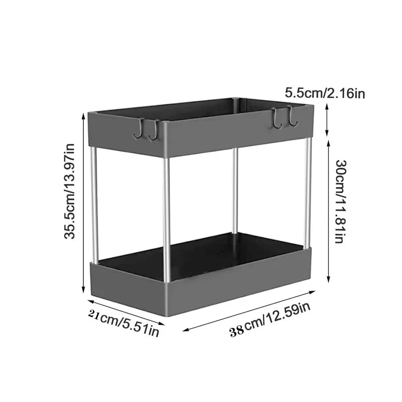 Bathroom Cabinet Organizer Storage Rack