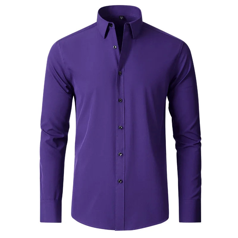 High Elasticity Slim Shirt Long Sleeve