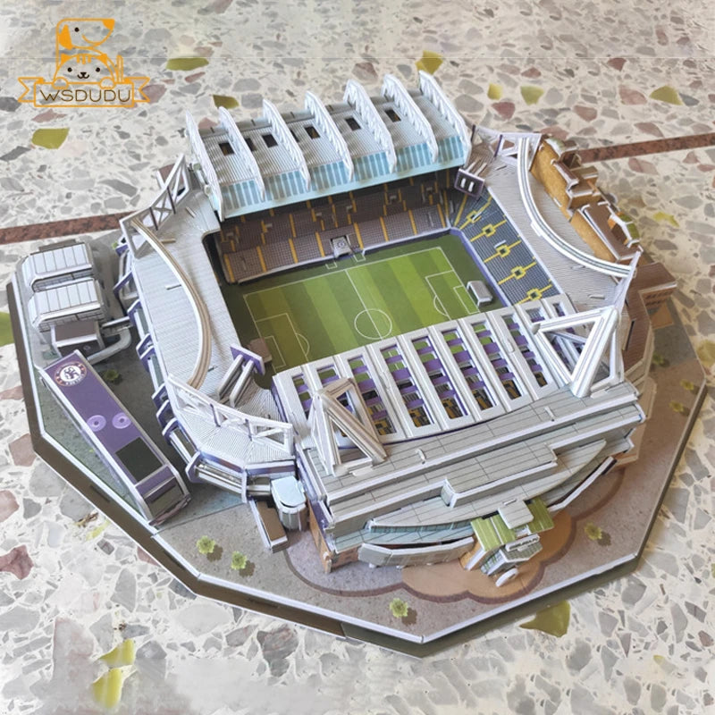 3D Soccer Field Puzzle Building Block Stadium Assemble