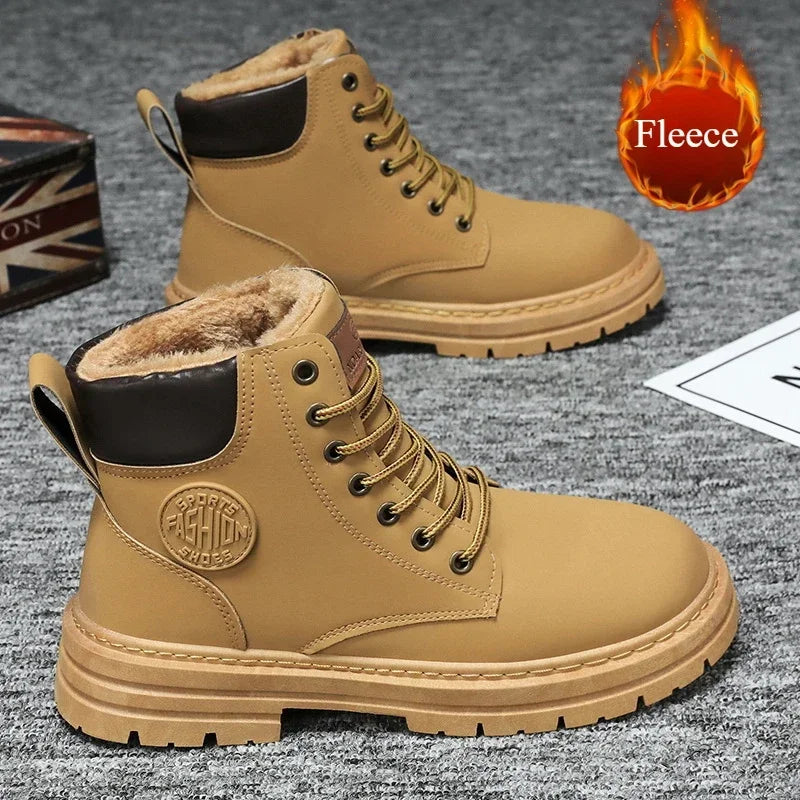 Winter Fur Ankel Boots Warm Waterproof Platform
