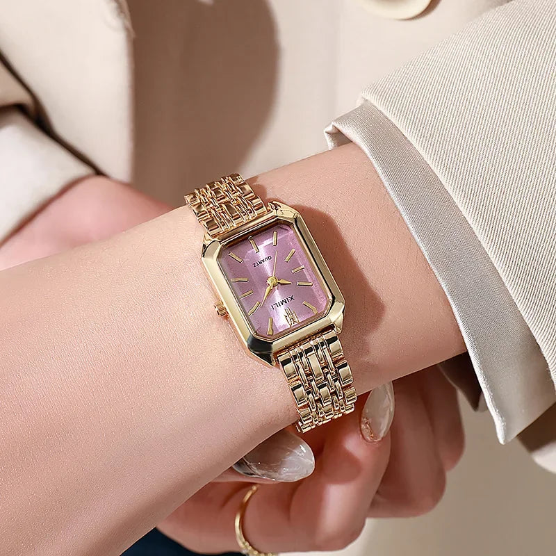 Stainless Steel Strap Watch Women Luxury